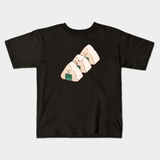 Cute Cat Onigiri Kids T-Shirt